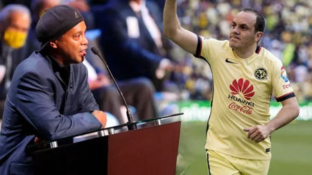 Ronaldinho y Cuauhtémoc Blanco
