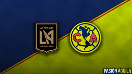 Escudos de LAFC y el Club América
